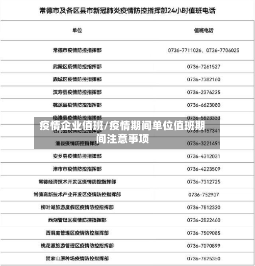 疫情企业值班/疫情期间单位值班期间注意事项-第2张图片