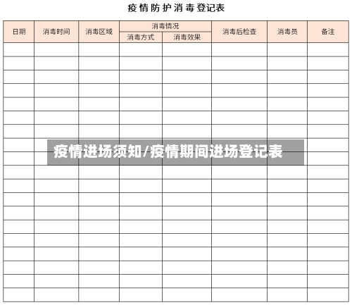 疫情进场须知/疫情期间进场登记表-第2张图片