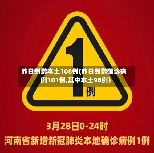 昨日新增本土108例(昨日新增确诊病例101例,其中本土98例)-第1张图片