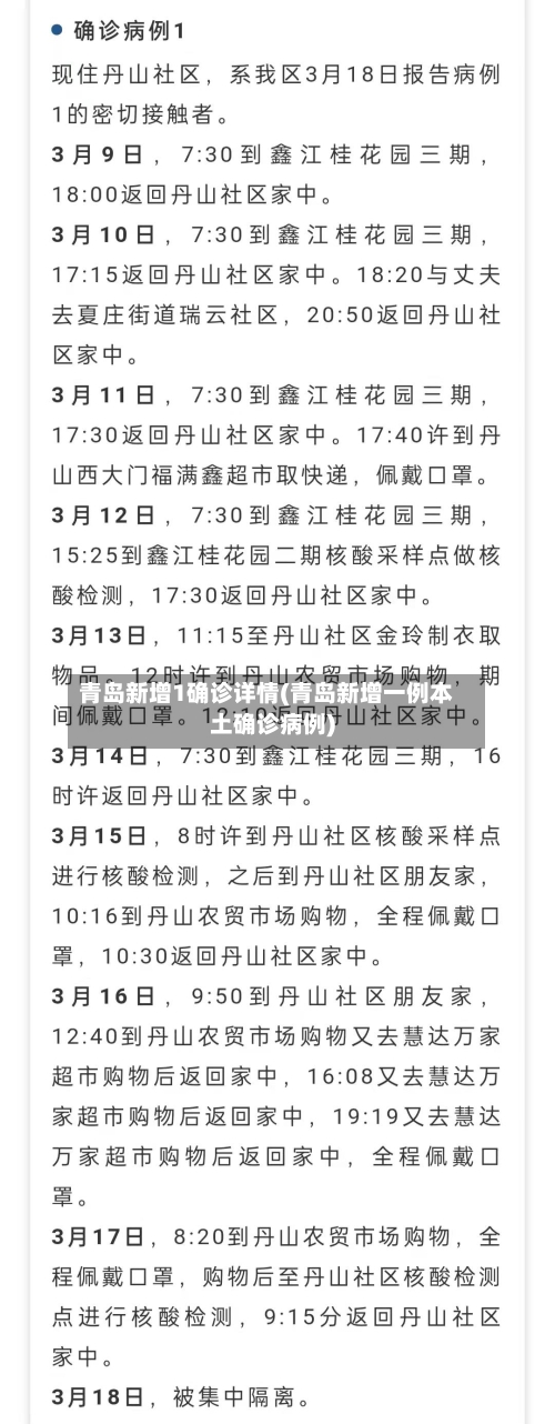 青岛新增1确诊详情(青岛新增一例本土确诊病例)-第2张图片