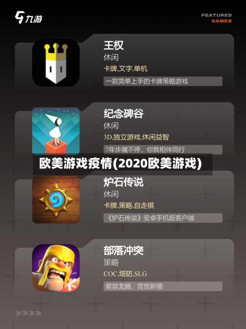 欧美游戏疫情(2020欧美游戏)-第1张图片