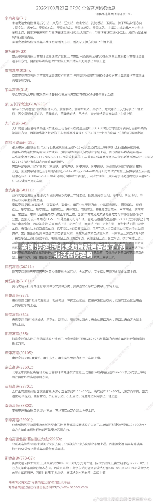 关闭!停运!河北多地最新通告来了/河北还在停运吗-第1张图片