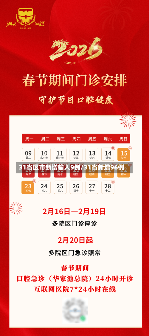 31省区市新增输入9例/31省新增96例-第1张图片