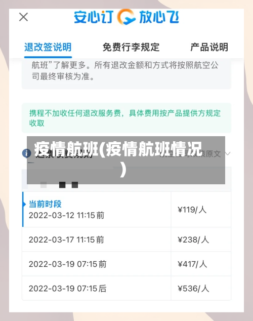 疫情航班(疫情航班情况)-第1张图片