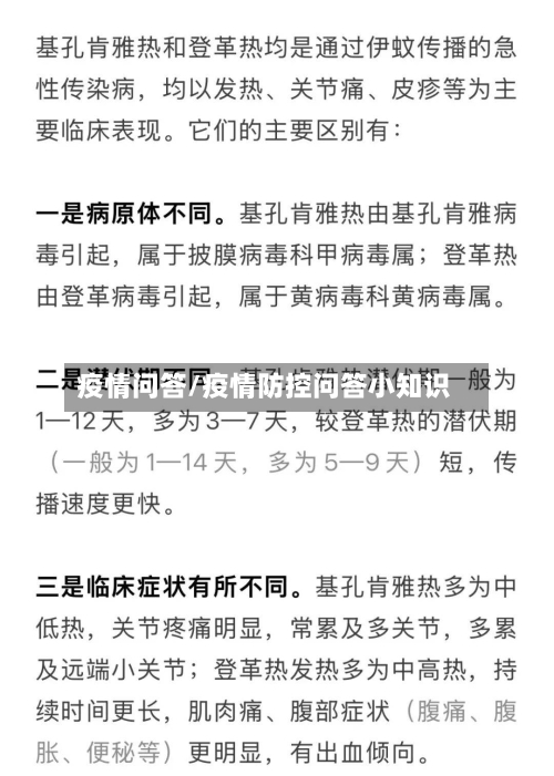 疫情问答/疫情防控问答小知识-第1张图片